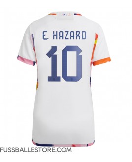 Günstige Belgien Eden Hazard #10 Auswärtstrikot Damen WM 2022 Kurzarm